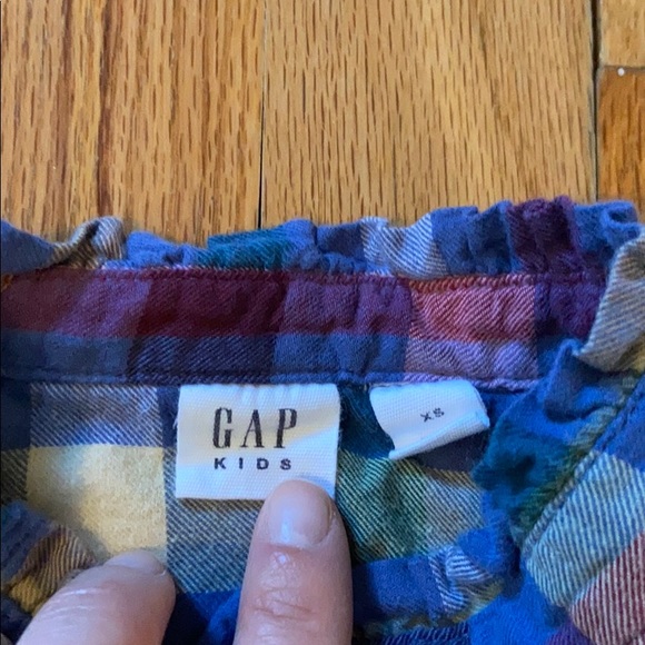 Girls Plaid Shirt Dress Gap XS - Picture 3 of 6